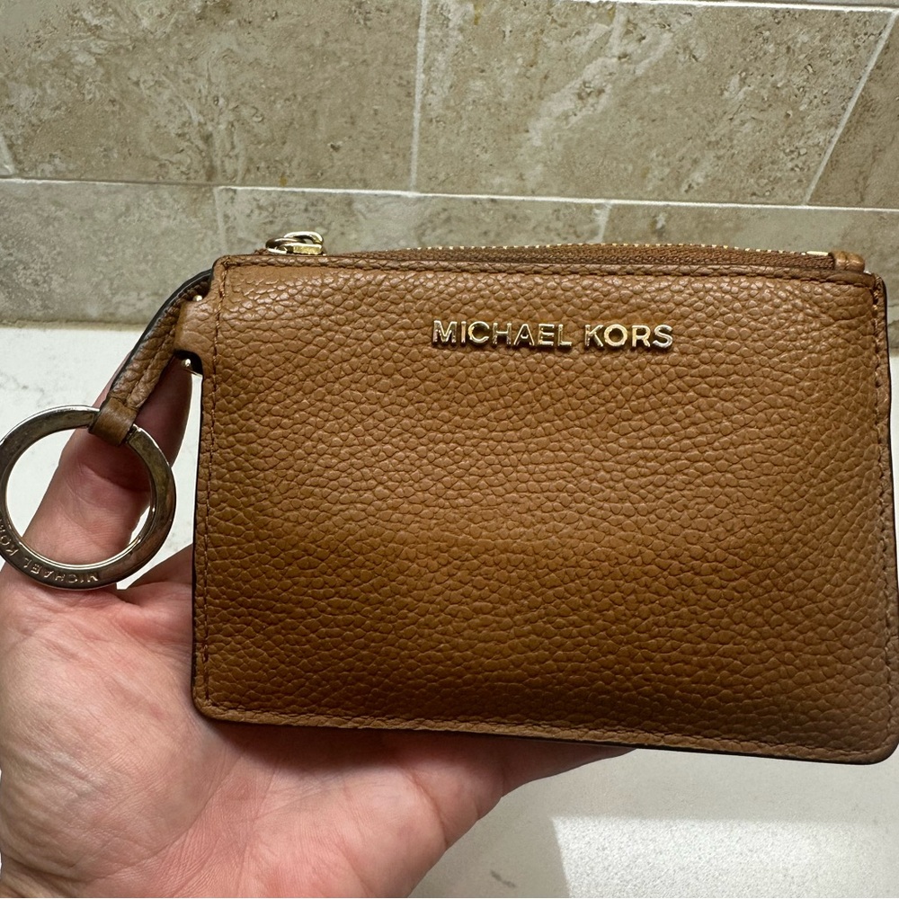 Michael Kors Tan Leather Card Holder